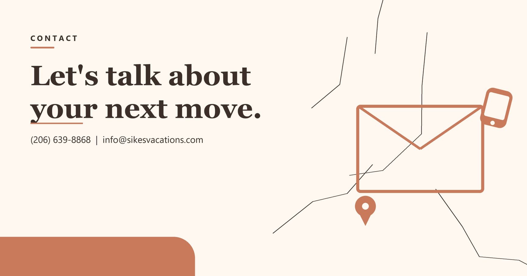 Sikes Vacations Real Estate -- Contact. Let's talk about your next move.